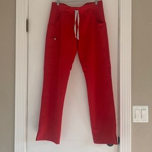 Brand new red figs cargo scrub pants